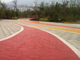 彩色壓印混凝土路面 彩色壓印混凝土路面